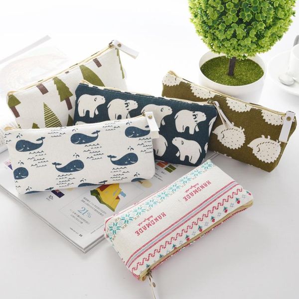animal linen bag cosmetic pencil cases pen box pouch zipper coin purse card holder wallet storage bags &
animal linen bag cosmetic pencil cases pen box pouch zipper coin purse card holder wallet storage bags &