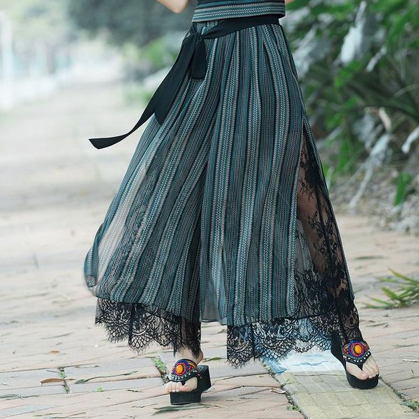 women's pants & capris national style lace vented wide-legged fashion women lantern striped casual long trousers skirts holiday streetw, Black;white
women's pants & capris national style lace vented wide-legged fashion women lantern striped casual long trousers skirts holiday streetw, Black;white
