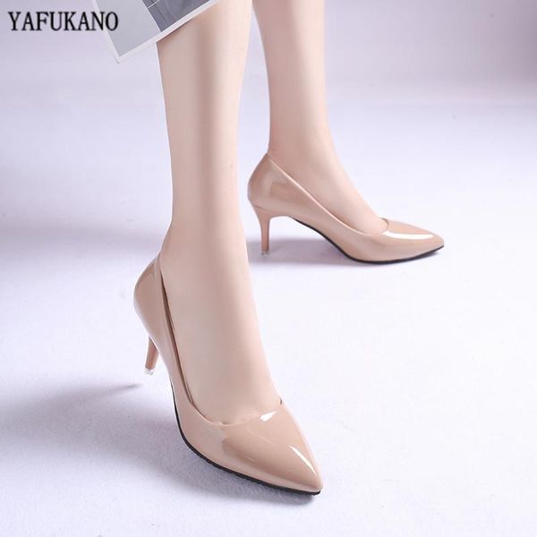 dress shoes nude brand fashion woman pointed toe fine with heels shallow mouth high patent leather summer pumps mujer 7cm, Black
dress shoes nude brand fashion woman pointed toe fine with heels shallow mouth high patent leather summer pumps mujer 7cm, Black