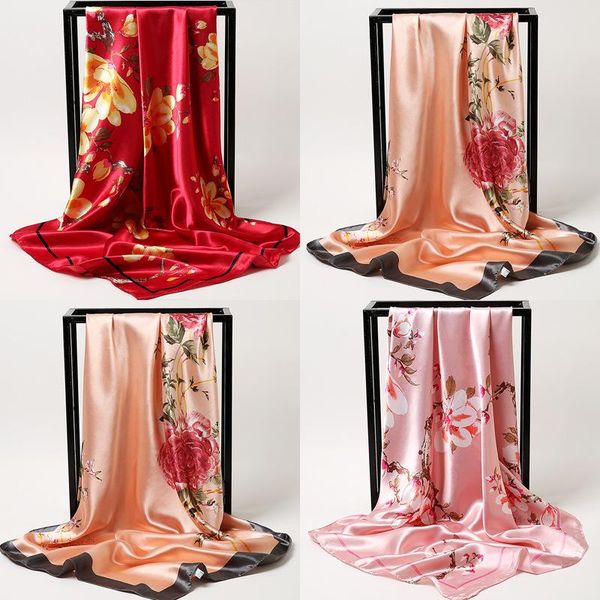 scarves spring and autumn imitation silk satin 90cm printing large square scarf women wild shawl gift, Blue;gray
scarves spring and autumn imitation silk satin 90cm printing large square scarf women wild shawl gift, Blue;gray