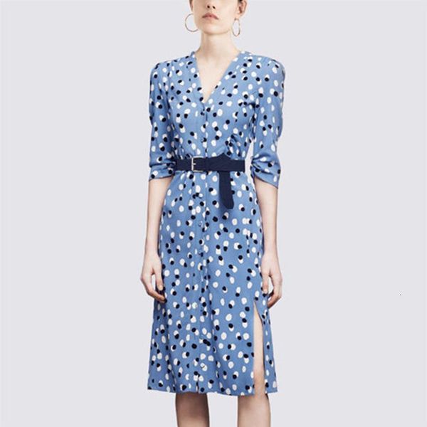 casual dresses vintage polka dot dress women 2021 spring summer v neck runway designer beach female vestidos, Black;gray
casual dresses vintage polka dot dress women 2021 spring summer v neck runway designer beach female vestidos, Black;gray