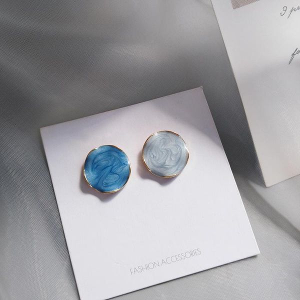 stud s925 needle asymmetrical earrings delicate jewelry enamel color dark light blue for women girl gifts party, Golden;silver
stud s925 needle asymmetrical earrings delicate jewelry enamel color dark light blue for women girl gifts party, Golden;silver