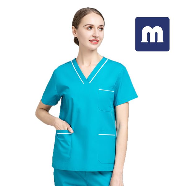 009 scrubs hospital uniform women's two piece pants dental hospital operating room hand washing suit doctor nurse beauty salon work, White
009 scrubs hospital uniform women's two piece pants dental hospital operating room hand washing suit doctor nurse beauty salon work, White