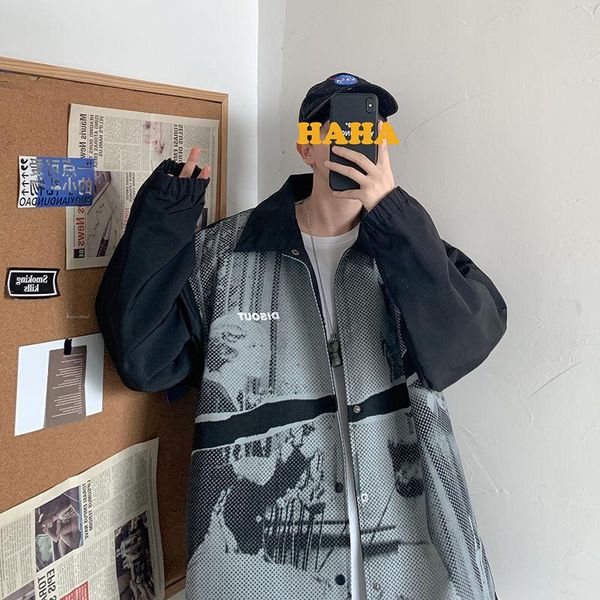 men's jackets 2021 spring autumn loose casual lapel printed jacket large size m-5xl youth fashion men clothing student, Black;brown
men's jackets 2021 spring autumn loose casual lapel printed jacket large size m-5xl youth fashion men clothing student, Black;brown