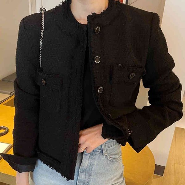 women's jackets onalippa autumn tweed coat women french elegant temperament round neck chic single-breasted double-pocket long-sleeved, Black;brown
women's jackets onalippa autumn tweed coat women french elegant temperament round neck chic single-breasted double-pocket long-sleeved, Black;brown