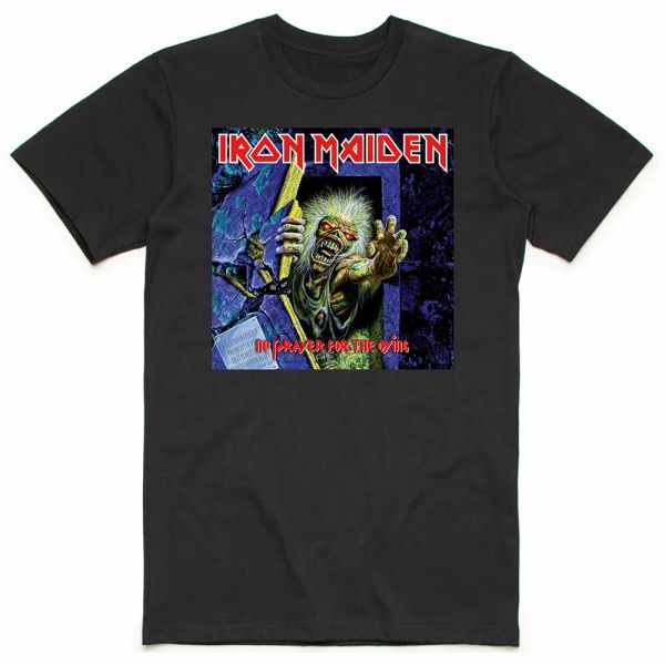 iron maiden no prayer for the dying official t-shirt men unisex, White;black 
iron maiden no prayer for the dying official t-shirt men unisex, White;black