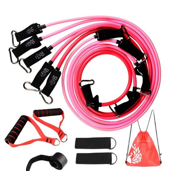 resistance bands 11 pcs/set women fitness gradient pink training belt yoga pull rope gym equipment elastic tube
resistance bands 11 pcs/set women fitness gradient pink training belt yoga pull rope gym equipment elastic tube