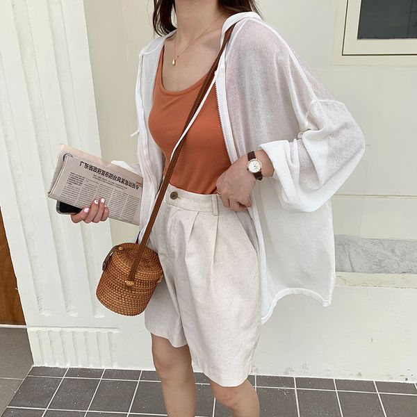 2021 new women's imitation hemp white knitted summer fashion, soft and comfortable coat, solid, waist, loose cardigan, 4hnq, Black
2021 new women's imitation hemp white knitted summer fashion, soft and comfortable coat, solid, waist, loose cardigan, 4hnq, Black