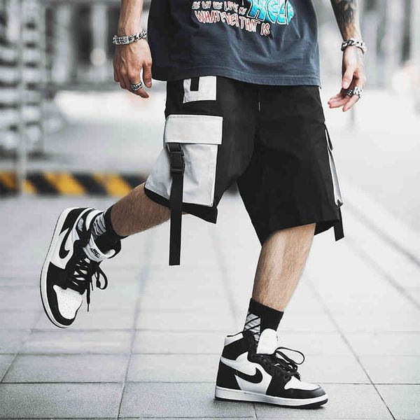 men's shorts 2021 summer new cargo loose ribbons pockets casual short pants clothes kkp5, White;black
men's shorts 2021 summer new cargo loose ribbons pockets casual short pants clothes kkp5, White;black