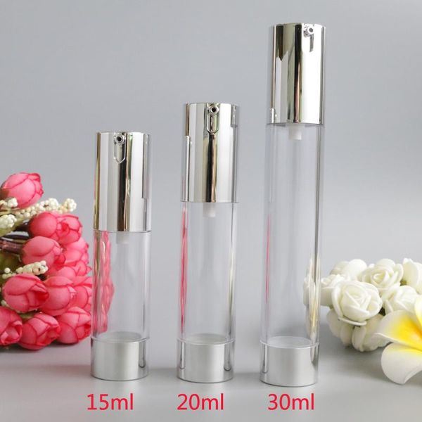 15ml 20ml 30ml empty airless pump bottles silver transparent mini portable vacuum cosmetic treatment travel bottle 10pcs storage & jars
15ml 20ml 30ml empty airless pump bottles silver transparent mini portable vacuum cosmetic treatment travel bottle 10pcs storage & jars