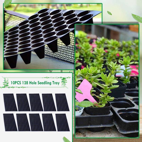 planters & pots 10pc of seedling tray 128 hole cell start planting container plastic nursery bonsai flower pot for gardening
planters & pots 10pc of seedling tray 128 hole cell start planting container plastic nursery bonsai flower pot for gardening