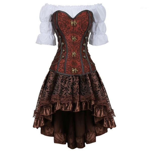 bustiers & corsets steampunk corset dress plus size for women pirate irregular burlesque skirts black brown gothic clothes, Black;white
bustiers & corsets steampunk corset dress plus size for women pirate irregular burlesque skirts black brown gothic clothes, Black;white