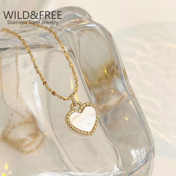 pendant necklaces wild&all-match stainless steel heart necklace ins style sweet for women neck choker trendy gold plated chain, Silver
pendant necklaces wild&all-match stainless steel heart necklace ins style sweet for women neck choker trendy gold plated chain, Silver