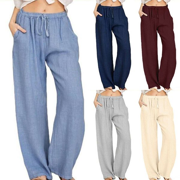 womens cotton linen wide leg palazzo pants casual elastic waist long trousers, Black;white
womens cotton linen wide leg palazzo pants casual elastic waist long trousers, Black;white