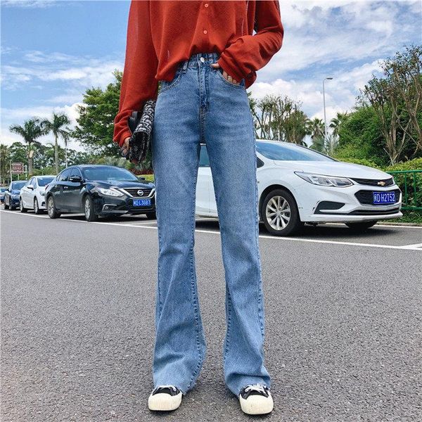 women's jeans hzirip fashion all match female plus streetwear denim flare pants high waist brief loose simple casual trousers, Blue
women's jeans hzirip fashion all match female plus streetwear denim flare pants high waist brief loose simple casual trousers, Blue