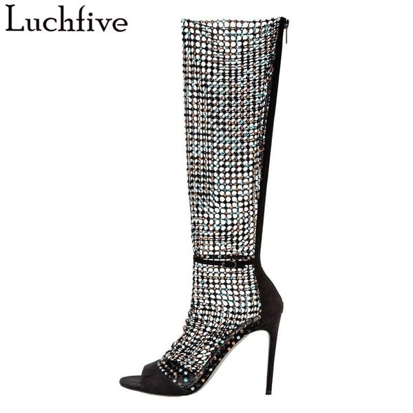 boots crystal mesh women peep toe night club shoes woman thin high heels black knee
boots crystal mesh women peep toe night club shoes woman thin high heels black knee