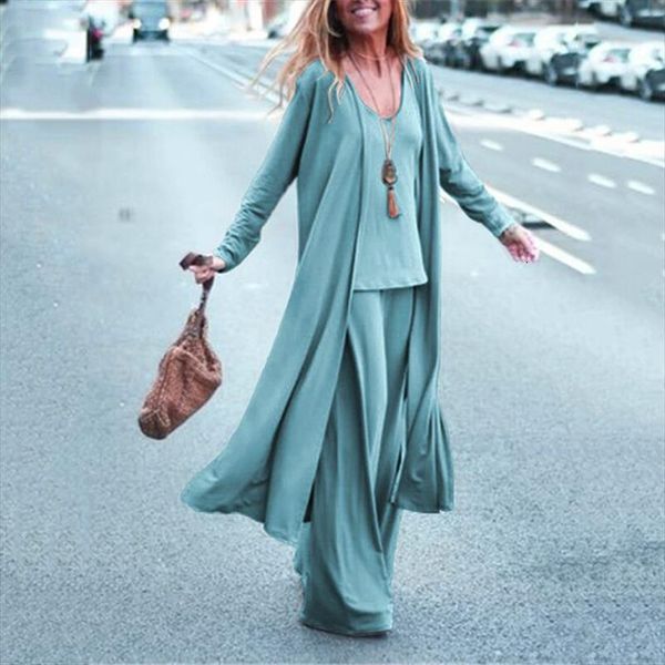 autumn fashion casual elegant womens pants suits v neck sling wide leg long cardigan three piece set spring lady, White
autumn fashion casual elegant womens pants suits v neck sling wide leg long cardigan three piece set spring lady, White