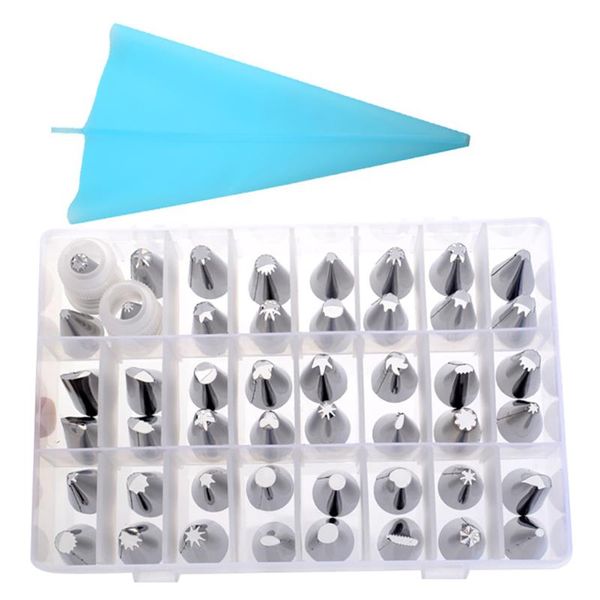 pcs 48 heads cream pastry bag silicone diy cake decorating tips dessert decorators icing piping stainless steel nozzle set baking & tools
pcs 48 heads cream pastry bag silicone diy cake decorating tips dessert decorators icing piping stainless steel nozzle set baking & tools
