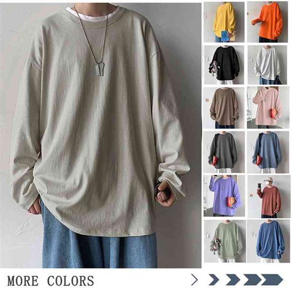new solid color men t shirts white long sleeve korean hip hop oversized man casual tee men's streetwear sweatshirt 210329, White;black
new solid color men t shirts white long sleeve korean hip hop oversized man casual tee men's streetwear sweatshirt 210329, White;black