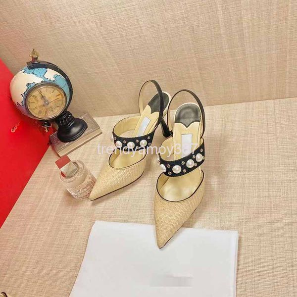 dress shoes pearl baotou sandals summer net red fairy style fashion grass woven pointed back empty french high heels, Black
dress shoes pearl baotou sandals summer net red fairy style fashion grass woven pointed back empty french high heels, Black