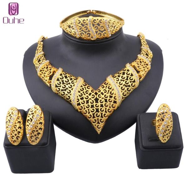 earrings & necklace wedding bridal jewelry sets for women gold color bangle rings dubai african beads statement accessories set, Silver
earrings & necklace wedding bridal jewelry sets for women gold color bangle rings dubai african beads statement accessories set, Silver