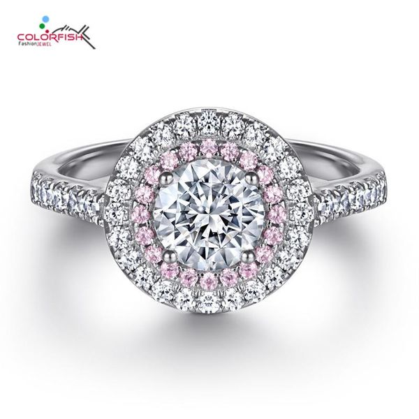 cluster rings colorfish luxury double halo ring for women solid 925 sterling silver 0.8ct sona simulated diamond engagement wedding jewelry, Golden;silver
cluster rings colorfish luxury double halo ring for women solid 925 sterling silver 0.8ct sona simulated diamond engagement wedding jewelry, Golden;silver