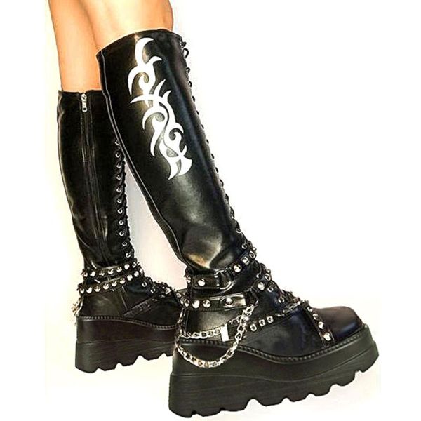 boots lapolaka brand cool large size 43 ins high heeled black punk gothic street woman platform shoes wedges knee
boots lapolaka brand cool large size 43 ins high heeled black punk gothic street woman platform shoes wedges knee