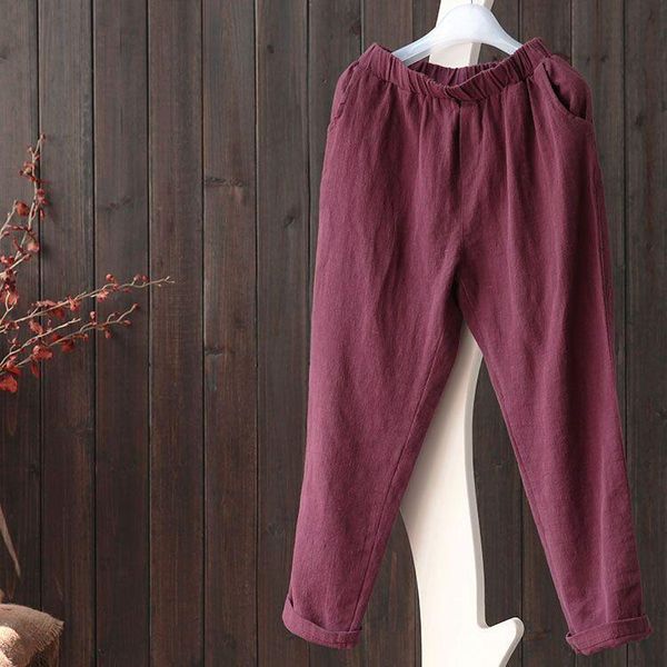 women's pants & capris oversize 5xl women cotton linen lady good quality spring leggings loose casual harem, Black;white
women's pants & capris oversize 5xl women cotton linen lady good quality spring leggings loose casual harem, Black;white