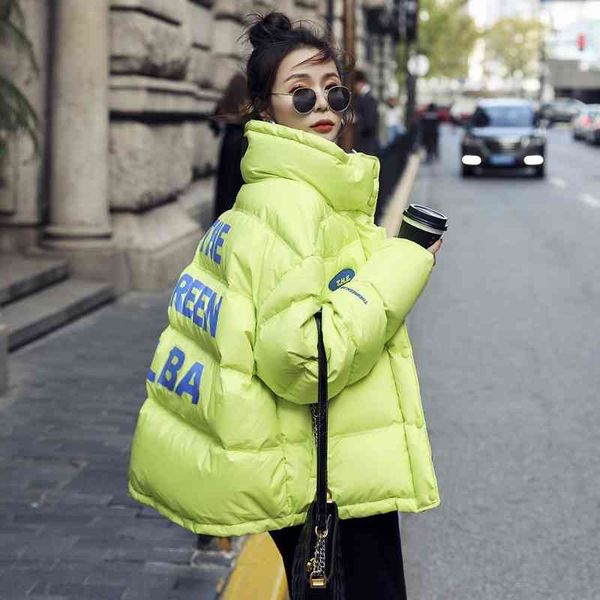short foreign style white duck down jacket female letter contrast 2021 new stand collar street, Black
short foreign style white duck down jacket female letter contrast 2021 new stand collar street, Black