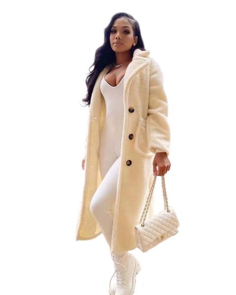 women's wool & blends chaxiaohei european and american long plush jacket sleeved woolen, Black
women's wool & blends chaxiaohei european and american long plush jacket sleeved woolen, Black