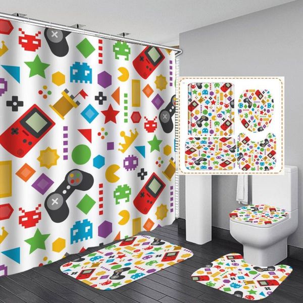 shower curtains custom style gamepad bath mat and curtain set non slip u-shaped toilet rug bathroom floor carpet waterproof bathing cover
shower curtains custom style gamepad bath mat and curtain set non slip u-shaped toilet rug bathroom floor carpet waterproof bathing cover
