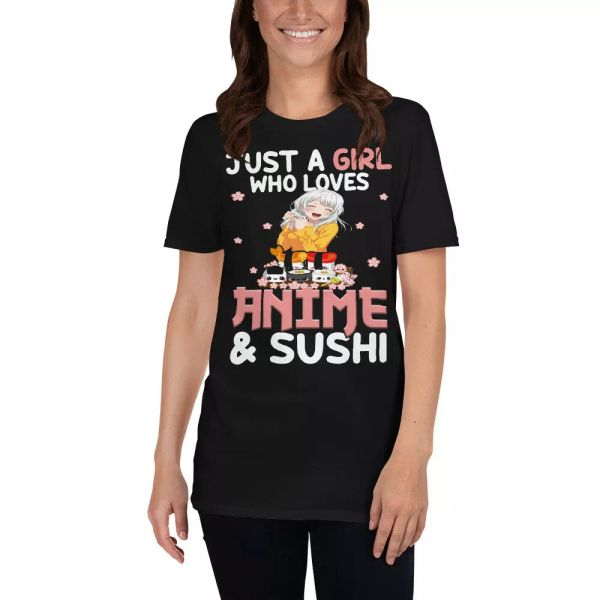 just a girl who loves anime and sushi cute anime girl sushi japanese t-shirt, White;black
just a girl who loves anime and sushi cute anime girl sushi japanese t-shirt, White;black