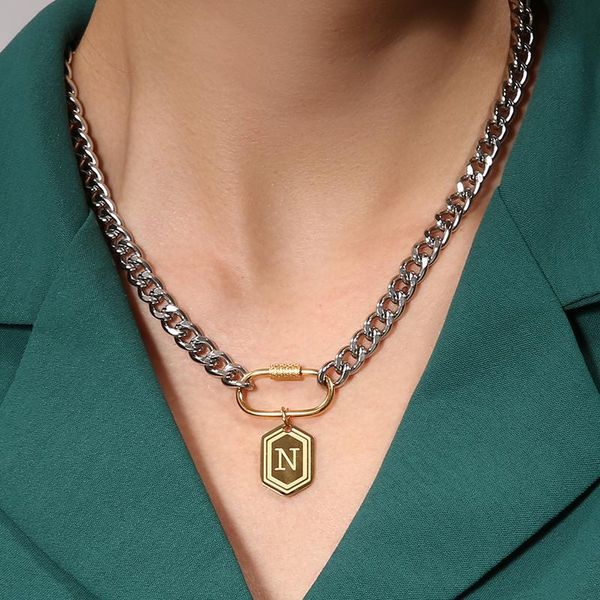 pendant necklaces initial letter necklace for women stainless steel spiral buck gold color metal alphabet a-z charm choker collier, Silver
pendant necklaces initial letter necklace for women stainless steel spiral buck gold color metal alphabet a-z charm choker collier, Silver