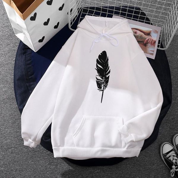 women's hoodies & sweatshirts feather printed casual long sleeve oversized loose hooded sweatshirt with pocket drawstring streetwear, Black
women's hoodies & sweatshirts feather printed casual long sleeve oversized loose hooded sweatshirt with pocket drawstring streetwear, Black