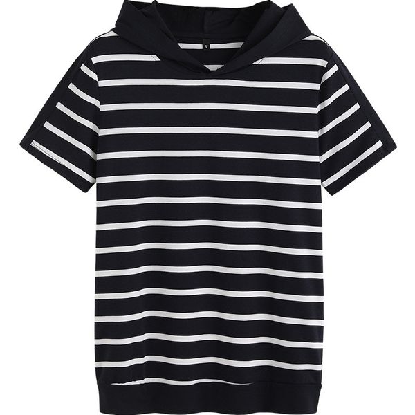 women's t-shirt summer 2021 spell has stripe with no upper lining clothing cap and a half sleeve woman comfortable shirt senior feeling, White
women's t-shirt summer 2021 spell has stripe with no upper lining clothing cap and a half sleeve woman comfortable shirt senior feeling, White