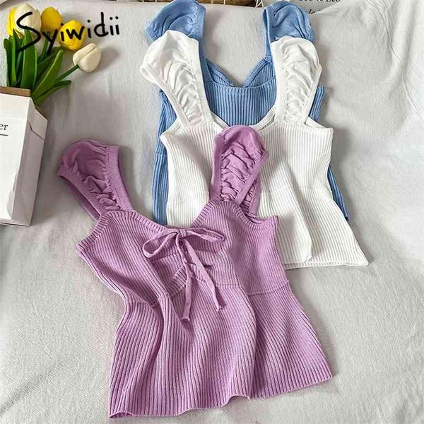 knitted bow tank women v-neck folds casual white screw thread camis summer korean fashion short clothing 210607
knitted bow tank women v-neck folds casual white screw thread camis summer korean fashion short clothing 210607