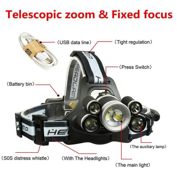akdsteel 7led usb rechargeable headlamp with sos help-calling battery indicator for outdoor activity hunting fishing caving headlamps
akdsteel 7led usb rechargeable headlamp with sos help-calling battery indicator for outdoor activity hunting fishing caving headlamps