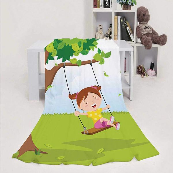 Little Girl on Swing Under a Tree - - - Play Equipment,Blanket Throw Weight Super Soft Cozy Luxury Bed Blanket Swinging
Little Girl on Swing Under a Tree - - - Play Equipment,Blanket Throw Weight Super Soft Cozy Luxury Bed Blanket Swinging