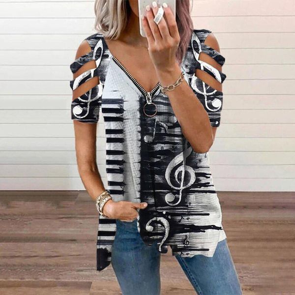 women's blouses & shirts 40# off shoulder graphic blouse women vintage print v-neck elegant zipper short sleeve loose blusas y camisas, White
women's blouses & shirts 40# off shoulder graphic blouse women vintage print v-neck elegant zipper short sleeve loose blusas y camisas, White