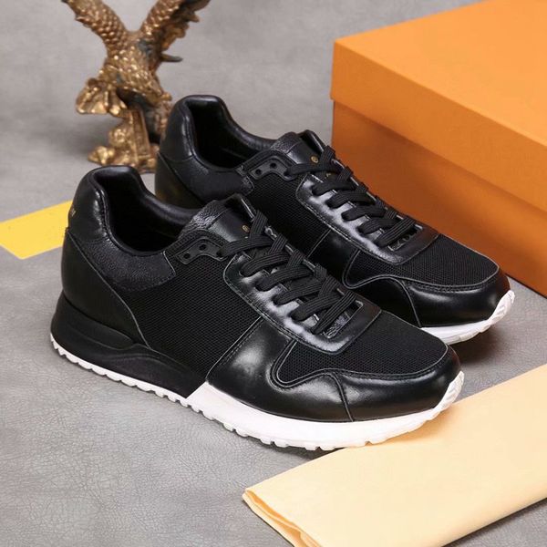 luxury casual female designer sports men's shoes genuine leather fashion mixed color original box, Black
luxury casual female designer sports men's shoes genuine leather fashion mixed color original box, Black