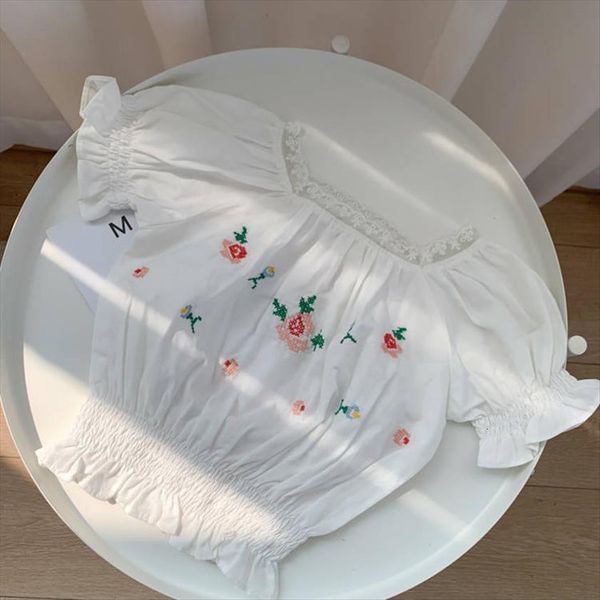 summer korean style baby girls blouses embroidery floral short sleeve toddlers kids children cotton shirts, White;black
summer korean style baby girls blouses embroidery floral short sleeve toddlers kids children cotton shirts, White;black