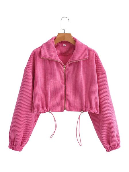 women's jackets winter for women pink corduroy zipper coats casaul long sleeve crop short jacket streetwear tracksuits 2021, Black;brown
women's jackets winter for women pink corduroy zipper coats casaul long sleeve crop short jacket streetwear tracksuits 2021, Black;brown