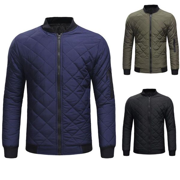 men's jackets mens lattice bomber jacket solid color baseball uniform autumn witer coat slim stand collar cotton-padded clothes, Black;brown
men's jackets mens lattice bomber jacket solid color baseball uniform autumn witer coat slim stand collar cotton-padded clothes, Black;brown