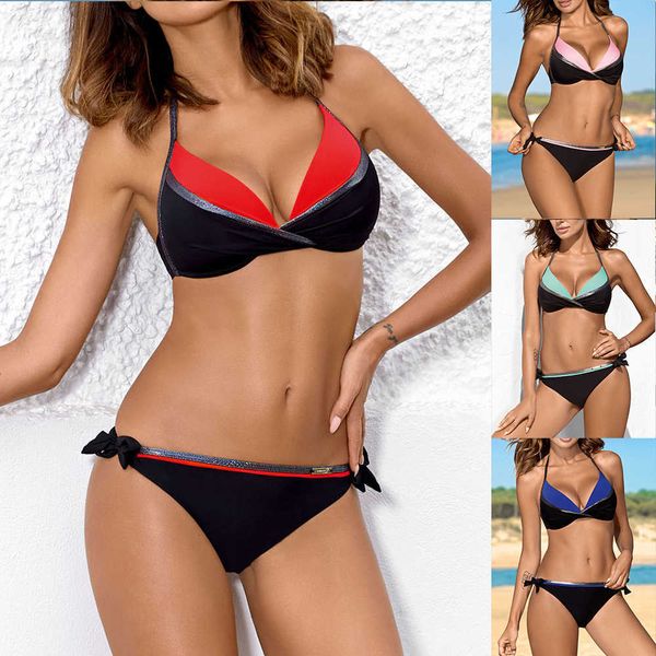 women's swimwear two piece bikinis black swimming suit for women patchwork swimsuit padded push-up bikini 6g3h, White;black
women's swimwear two piece bikinis black swimming suit for women patchwork swimsuit padded push-up bikini 6g3h, White;black