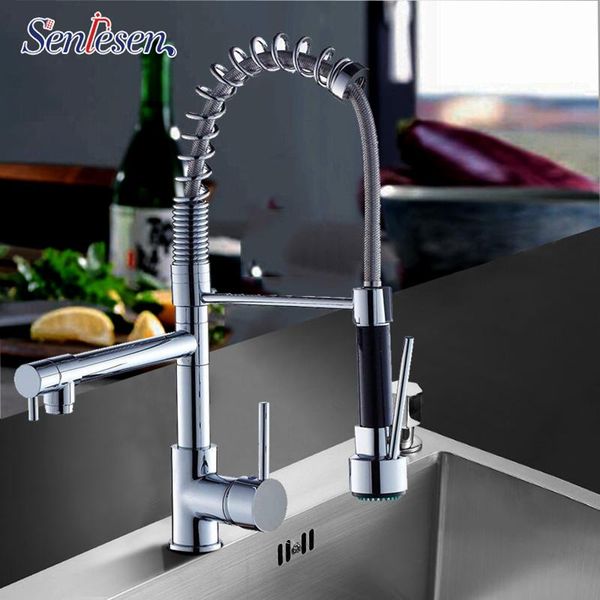 kitchen faucets senlesen chrome spring sink faucet w/pull down sprayer 360 rotation single handle mixer tap
kitchen faucets senlesen chrome spring sink faucet w/pull down sprayer 360 rotation single handle mixer tap
