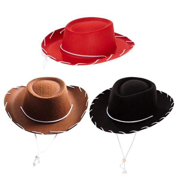 outdoor hats western drawstring cowboy cap red brown black hat for christmas themed costumes great accessories party increase, Black;white
outdoor hats western drawstring cowboy cap red brown black hat for christmas themed costumes great accessories party increase, Black;white