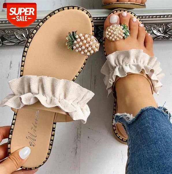 women slipper pineapple pearl flat toe bohemian casual beach sandals ladies shoes platform designer black slides drop ship #m13l
women slipper pineapple pearl flat toe bohemian casual beach sandals ladies shoes platform designer black slides drop ship #m13l