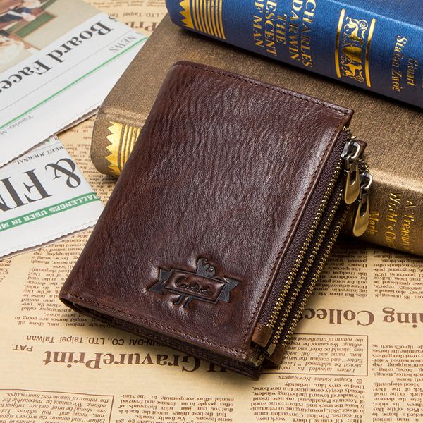 contact's 100% genuine leather men wallets male coin purse money bag for zipper pocket card holder standard portomonee clamp, Red;black
contact's 100% genuine leather men wallets male coin purse money bag for zipper pocket card holder standard portomonee clamp, Red;black