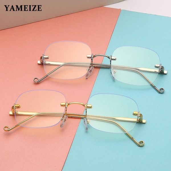 sunglasses rimless anti blue light glasses for men women computer game radiation ray blocking goggles eyeglasses, White;black
sunglasses rimless anti blue light glasses for men women computer game radiation ray blocking goggles eyeglasses, White;black