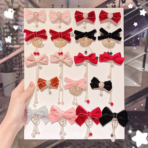 hair clips & barrettes korean velvet bow hairpins children fabric tassel pearl handmade fashion jewelry headpiece accessories for girls, Golden;silver
hair clips & barrettes korean velvet bow hairpins children fabric tassel pearl handmade fashion jewelry headpiece accessories for girls, Golden;silver